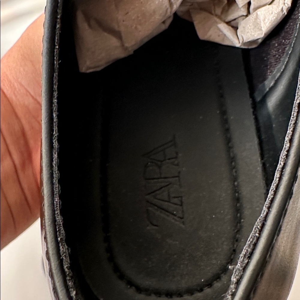Zara Classic Black Men's Dress Elegant Shoes - Picture 16 of 17